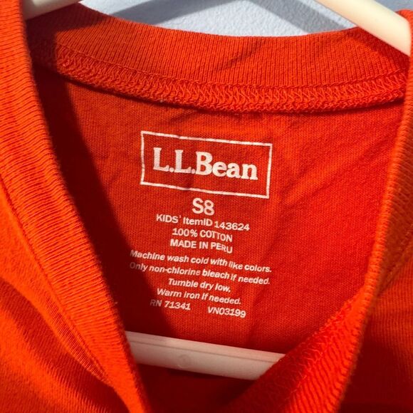 LL. Bean childs Orange tshirt in size 8 - Picture 2 of 2